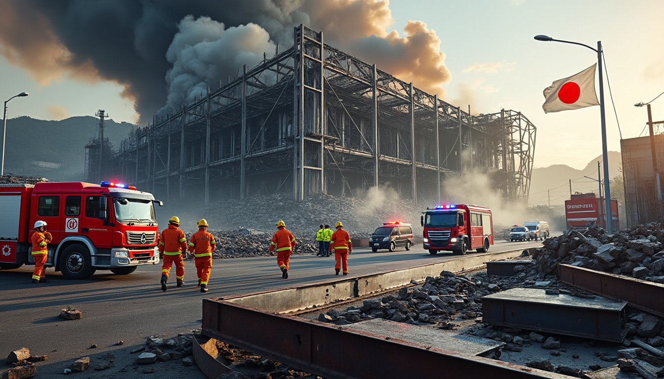 découvrez les détails tragiques de l'explosion qui a dévasté une usine de fabrication de pièces automobiles au japon, causant des dégâts considérables et soulevant des inquiétudes sur la sécurité industrielle.
