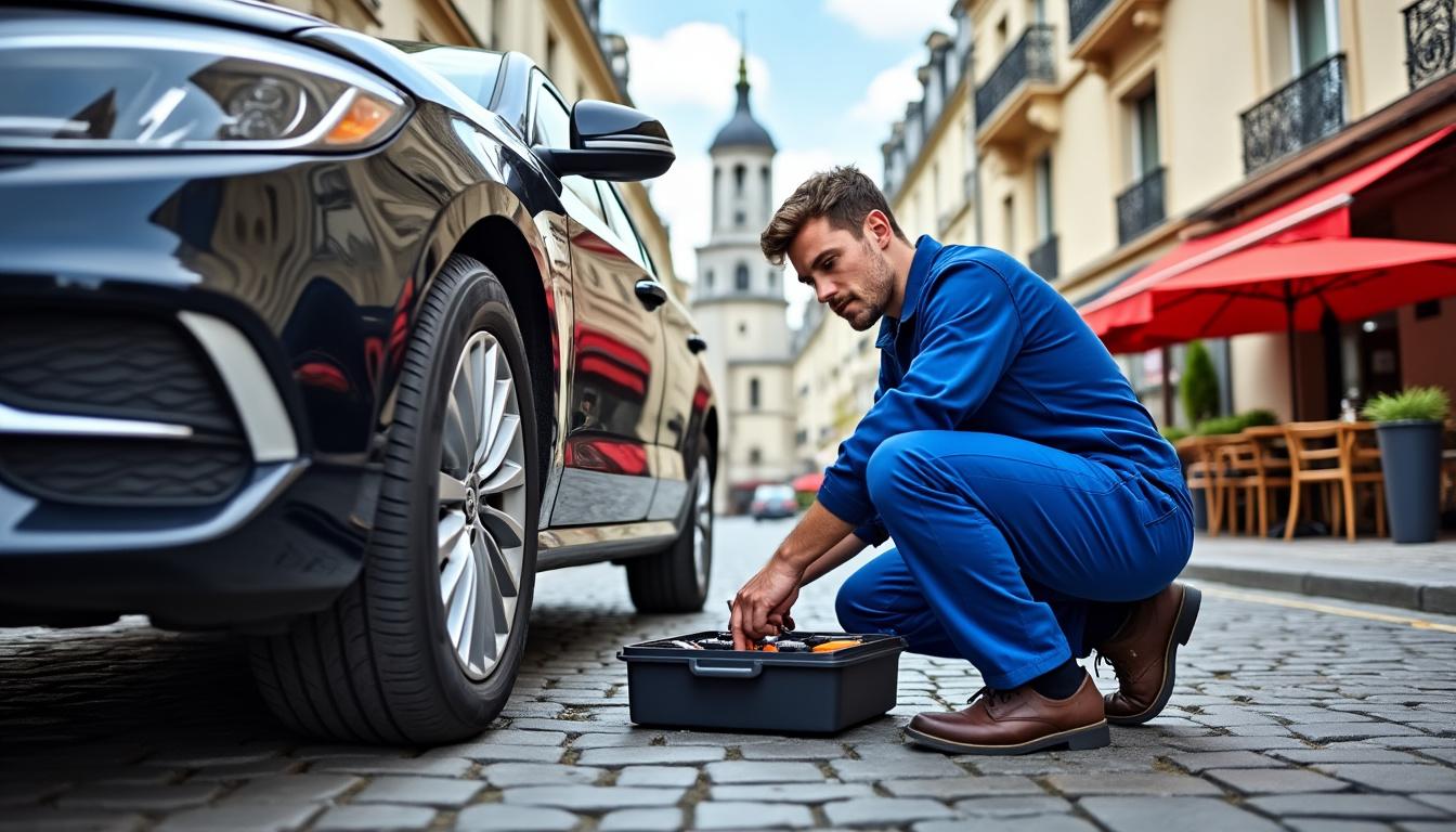 découvrez notre service mobile de réparation de pneus crevés à domicile à paris : intervention rapide, efficace et pratique, pour reprendre la route sans attendre. profitez d’un dépannage professionnel où que vous soyez dans la capitale.