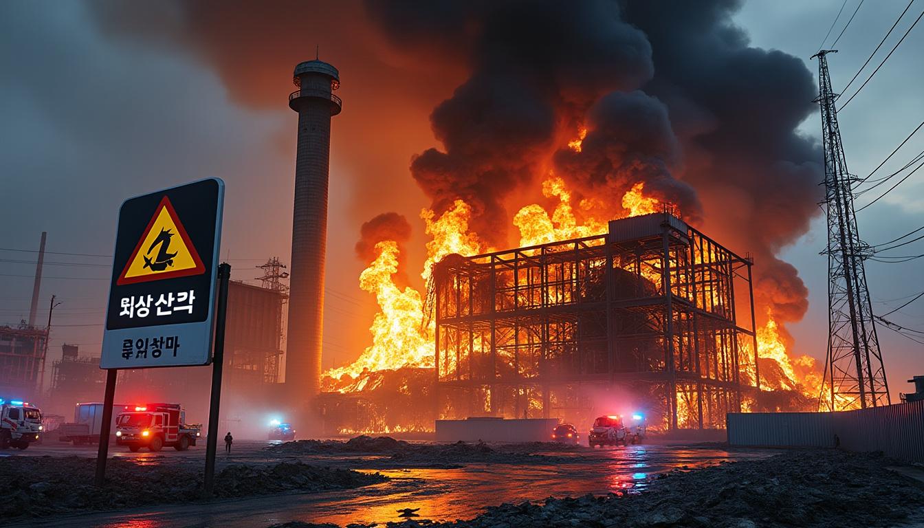 tragédie en corée du sud : un incendie ravage une usine automobile, causant au moins 10 morts et de nombreux blessés. retour sur cet événement tragique.